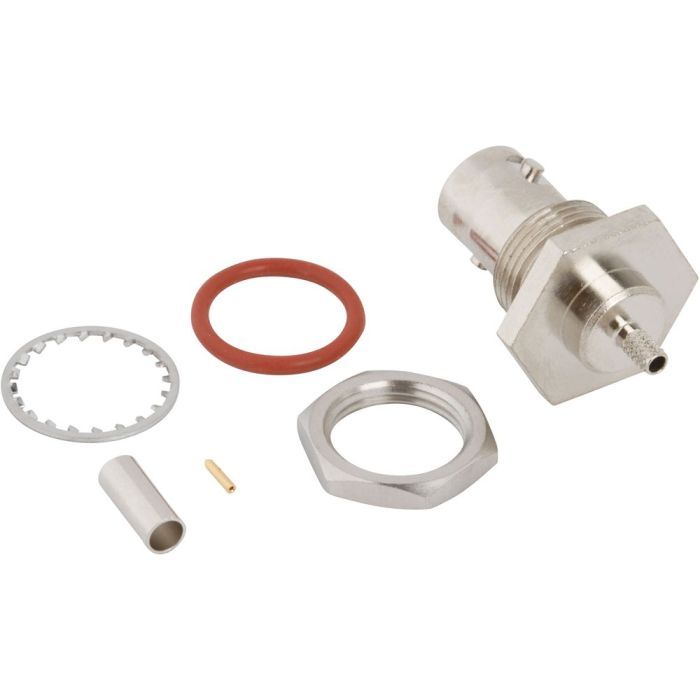 BNC Straight Crimp Jack RG-179 Belden 179DT Bulkhead Rear Mount 75