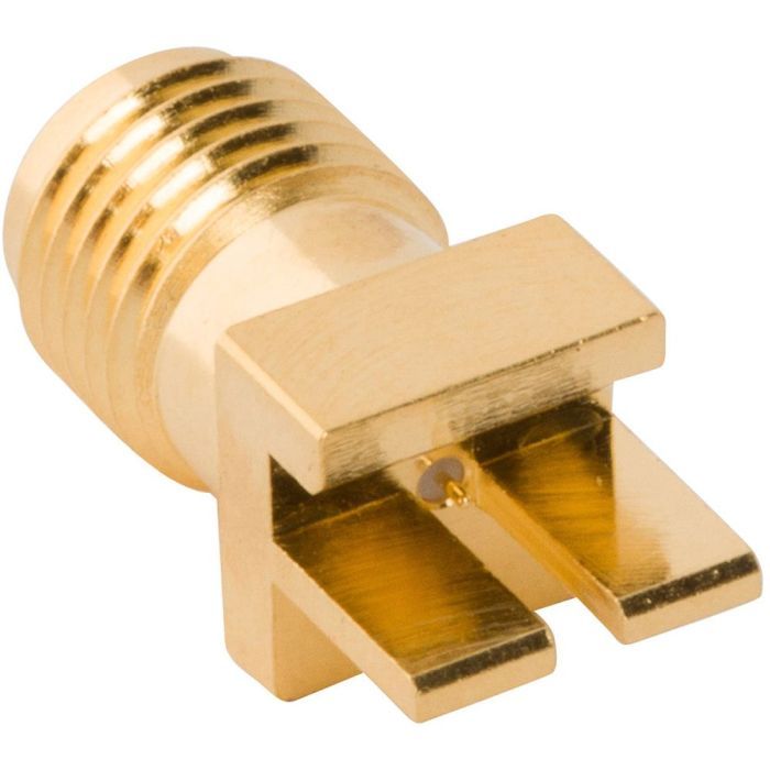 SMA PCB End Launch Straight Jack 50 Ohm 0.062 Square Flange