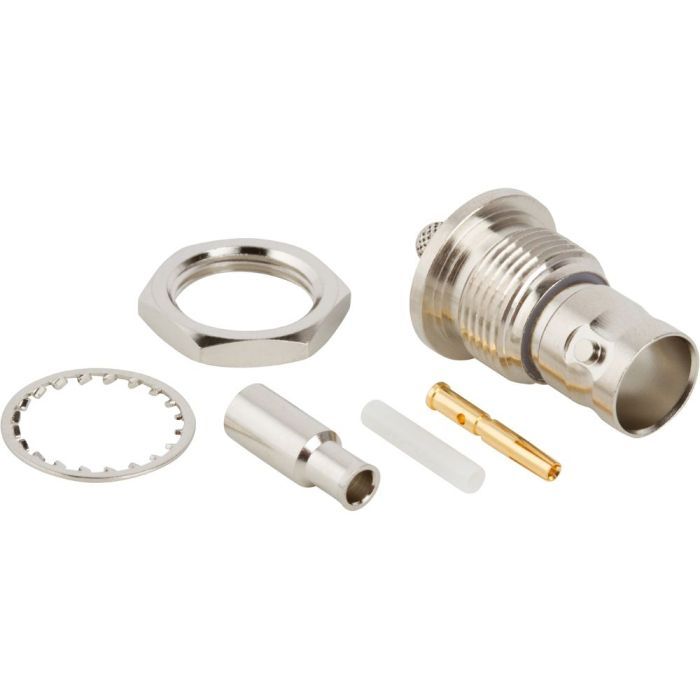 BNC Straight Crimp Jack RG-179 Belden 179DT Bulkhead Rear Mount 75