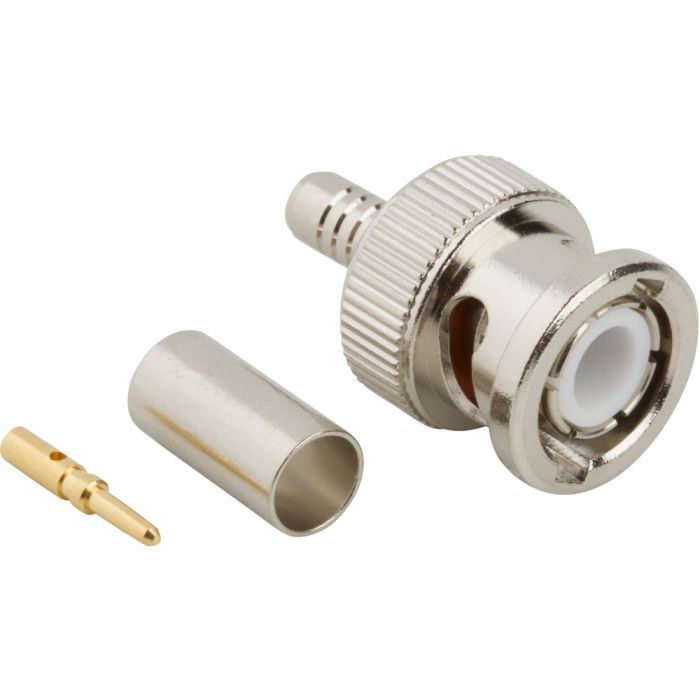 BNC Straight Crimp Plug RG-55 RG-142 RG-223 RG-400 50 Ohm