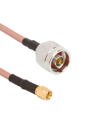 N-Type Straight Plug to SMA Straight Plug RG-142 50 Ohm 6 Inches