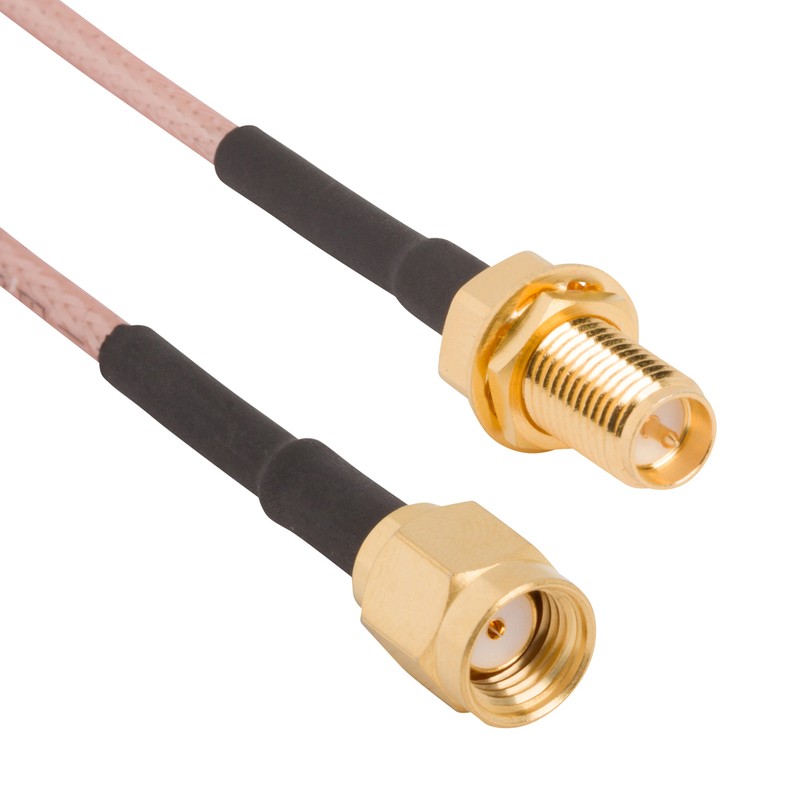 SMA male plug straight to right angle RG316-D Double Shield Coax Pigtail Cable " 